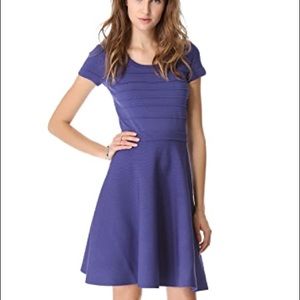 Rebecca Taylor stretchy blue ribbed dress